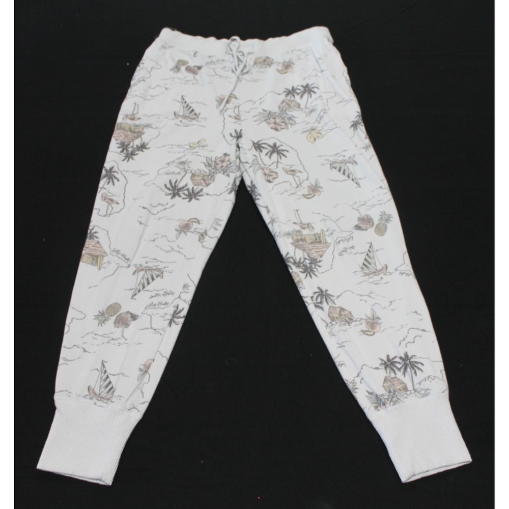 Abercrombie & Fitch Gilly Hicks Tropical Island Print Jogger Lounge Pants L